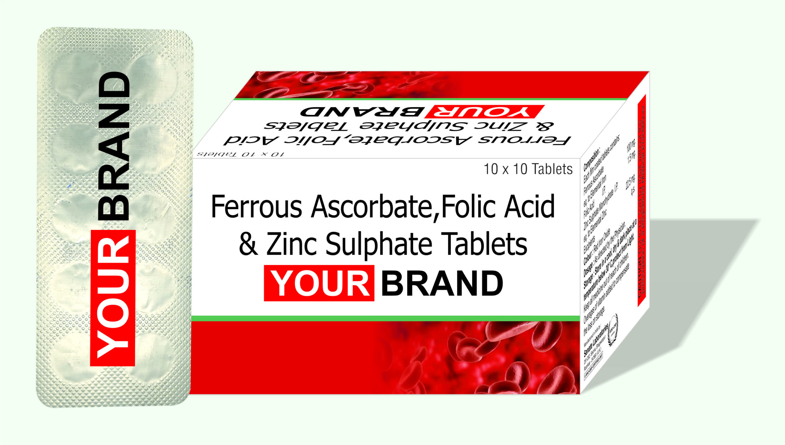 Ferrous Ascorbate, folic acid & Zinc sulphate