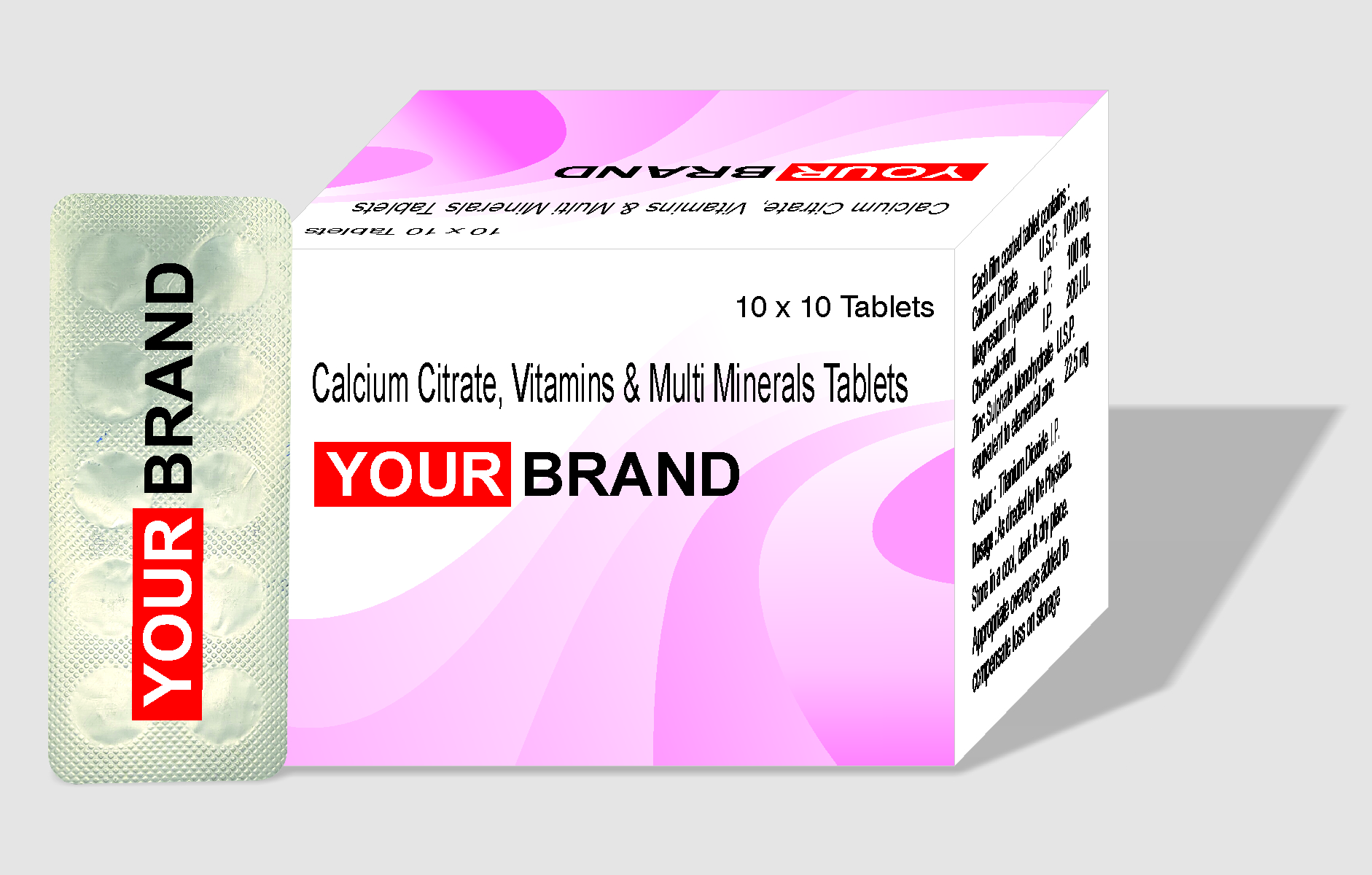 Calcium Citrate, Vitamins & Multiminerals Tablets