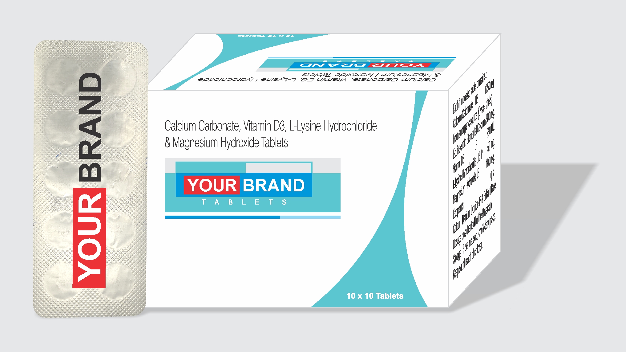 Calcium Carbonate ,Vitamin D3 L-lysine Hydrocloride & magnesium hydroxide tablet