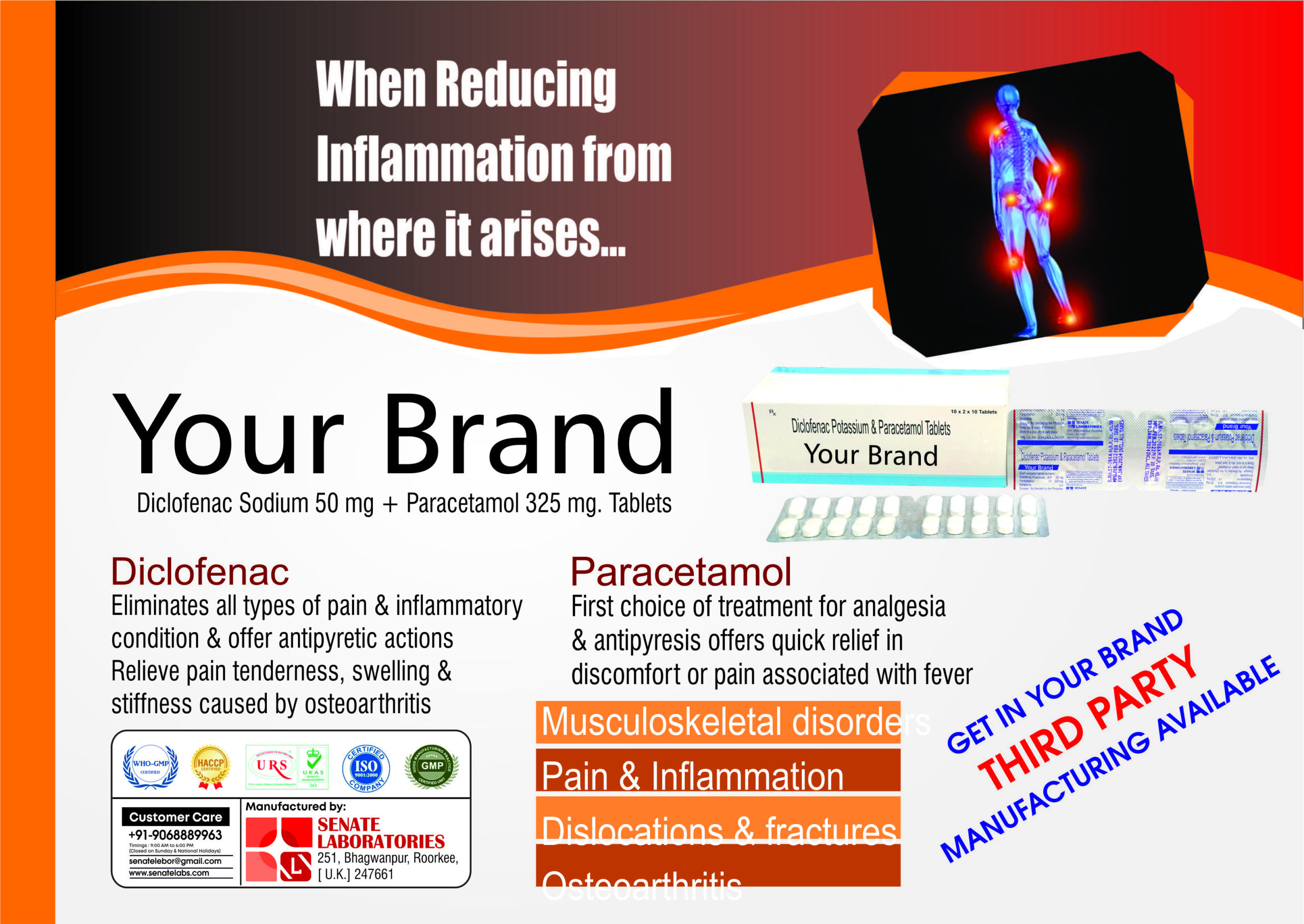 Diclofenac Sodium + Paracetamol Tablet