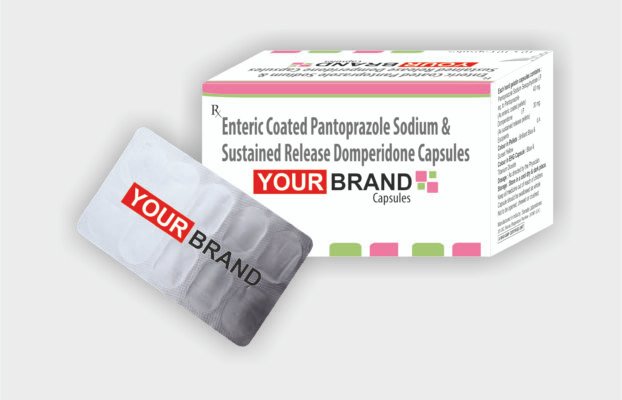 Enteric Coated Pantoprazole Sodium & Sustained Release Domperidone Capsule