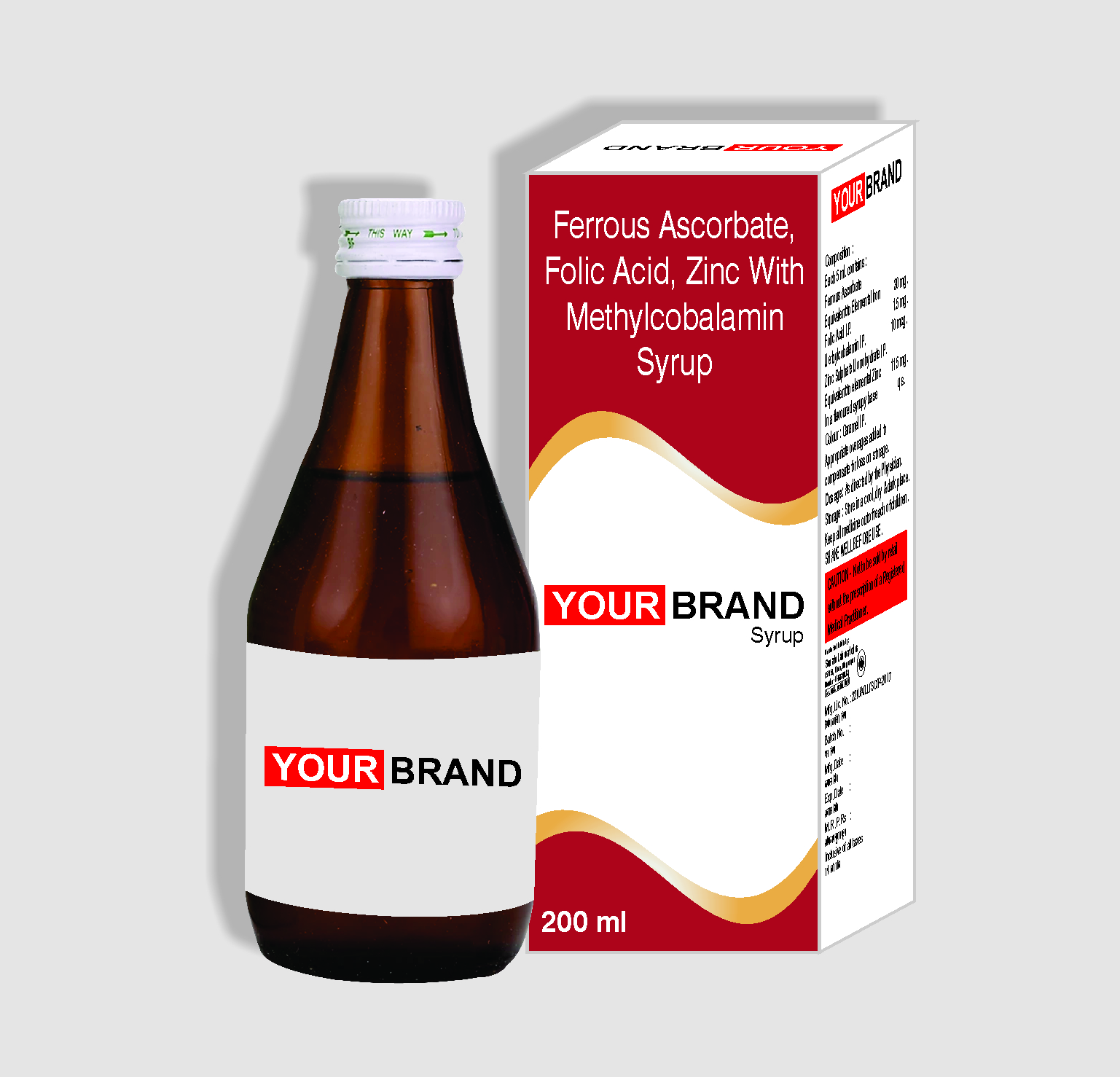 Ferrous Ascorbate , Folic Acid, Zinc With Methylcobalamin Syrup